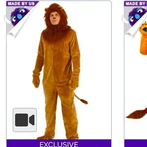 Male Lion Halloween Costume this 3X is street XL